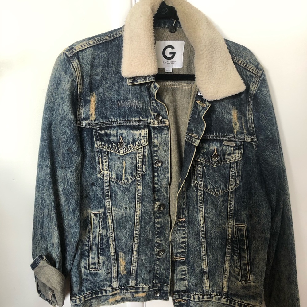 GUESS Jeans Men’s Acid Wash Denim Jacket